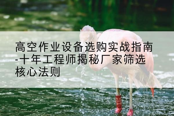 三河剪叉式升降机厂家-高空作业设备选购实战指南-十年工程师揭秘厂家筛选核心法则